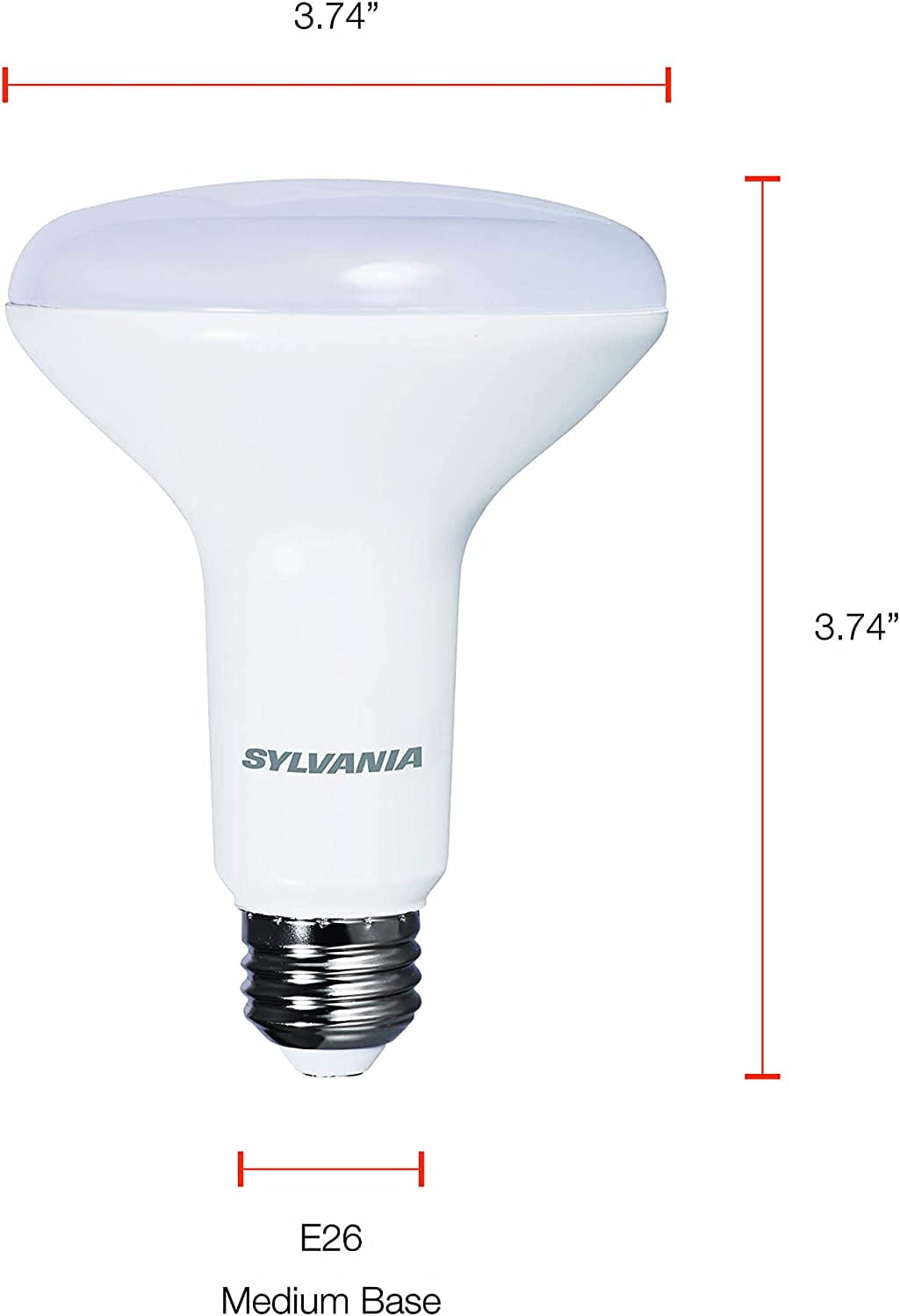 Sylvania 10W BR30 LED Daylight Dimmable Light Bulbs, 12-Pack