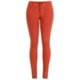 thumbnail image 3 of La Bijou 611S Ultra Stretch Skinny Pants Jeggings for Women Juniors - Rust, L, 3 of 5