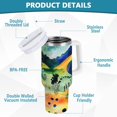 thumbnail image 2 of Yayeee 40oz Stainless Steel Tumbler with Straw and Handle Double-Wall Insulated Travel Water Bottle, Art Field, 2 of 8