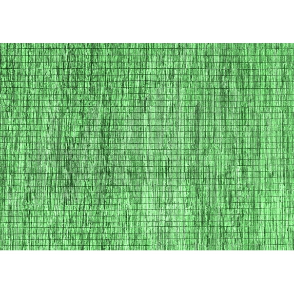 Ahgly Company Indoor Rectangle Abstract Emerald Green Modern Area Rugs, 8' x 12'
