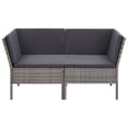 thumbnail image 4 of vidaXL 6 Piece Garden Lounge Set with Cushions Poly Rattan Grey, 4 of 12