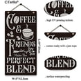 thumbnail image 3 of Coffee Bar Open Daily Cafe Decor Wood Hanging Plaque 5X10 Inch Coffee Signs Modern Bar Accessories Kitchen Home Pub Shop Coffee Station Farmhouse Decorative, 3 of 4