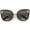Black-Silver / Lavender, variant on sunglassLA Unisex Women's Bold Metal Frame Cutout Gradient Lens Cat Eye Sunglasses (Gold-Gold / Amber) - 59mm