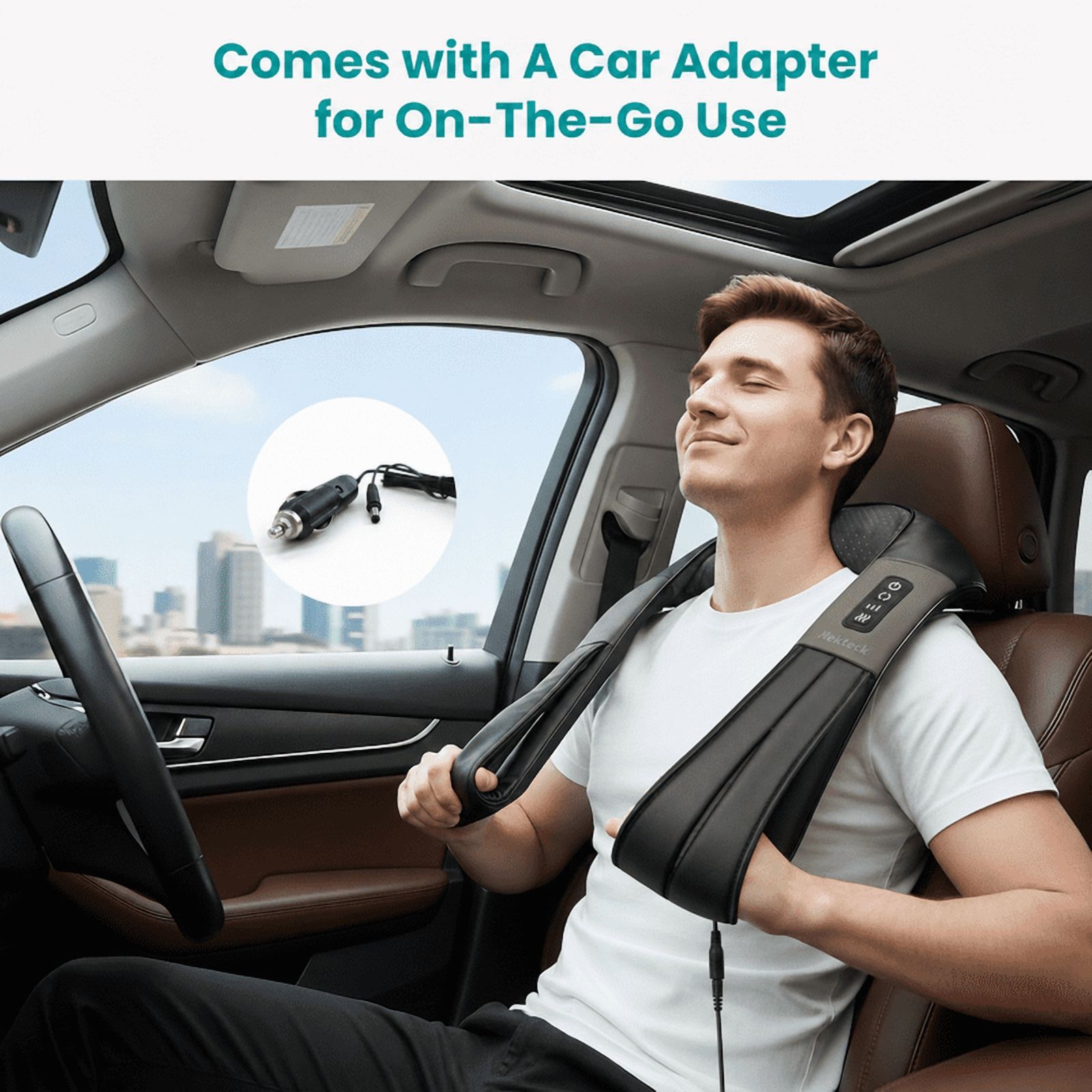 Nekteck Shiatsu Neck Massager with Heat photo 7