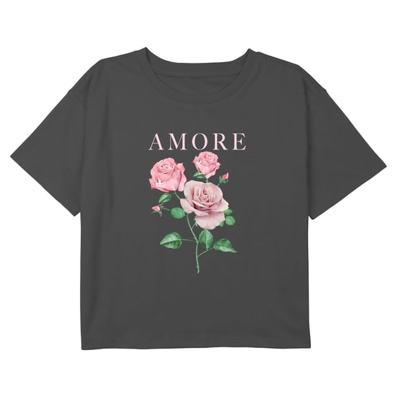 Girl's Lost Gods Amore Rose Graphic Cropped T-Shirt