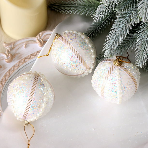 Three-pack Foam Christmas Balls Christmas Foam Set Christmas Tree Ornaments With Lanyard