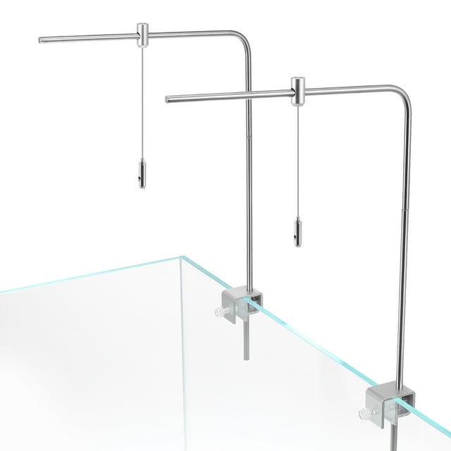 Miangastore 1Set Adjustable Fish Tank Light Rack Aquatic Plant Lighting Holder Silver