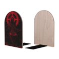 thumbnail image 2 of Naloa Red Gothic Skeleton Throne 2 Pcs Bookend Large Capacity Office Book Ends for Home Office Library School Study Decoration, 2 of 8