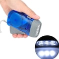 thumbnail image 3 of 3 LEDs Hand Pressing Flashlight Traveling Torch Light Manual Generator Lamp Gift, 3 of 7