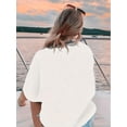 thumbnail image 2 of Camiseta estampada de San Valentín, top informal de cuello redondo para mujer con el lema "El vino es mi Valentín", de punto, largo regular, ideal para todas las estaciones., 2 of 7