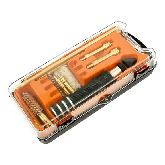 17Pcs Caliber Cleaning Kit Cleaning Tool Set Reusable Brush Cleaner Tool Kit Compact Portable Brush Cleaning Kit with Cotton Brush Brass Brush for 22/357/40/45 Caliber
