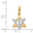 thumbnail image 5 of 14K Two Tone Gold Star of David Charm Pendant Charm, 5 of 5