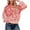 Pink, variant on Odeerbi Sweaters for Women 2025 Fall Winter Knit Sweater Color Blocking Loose Round Neck Pink