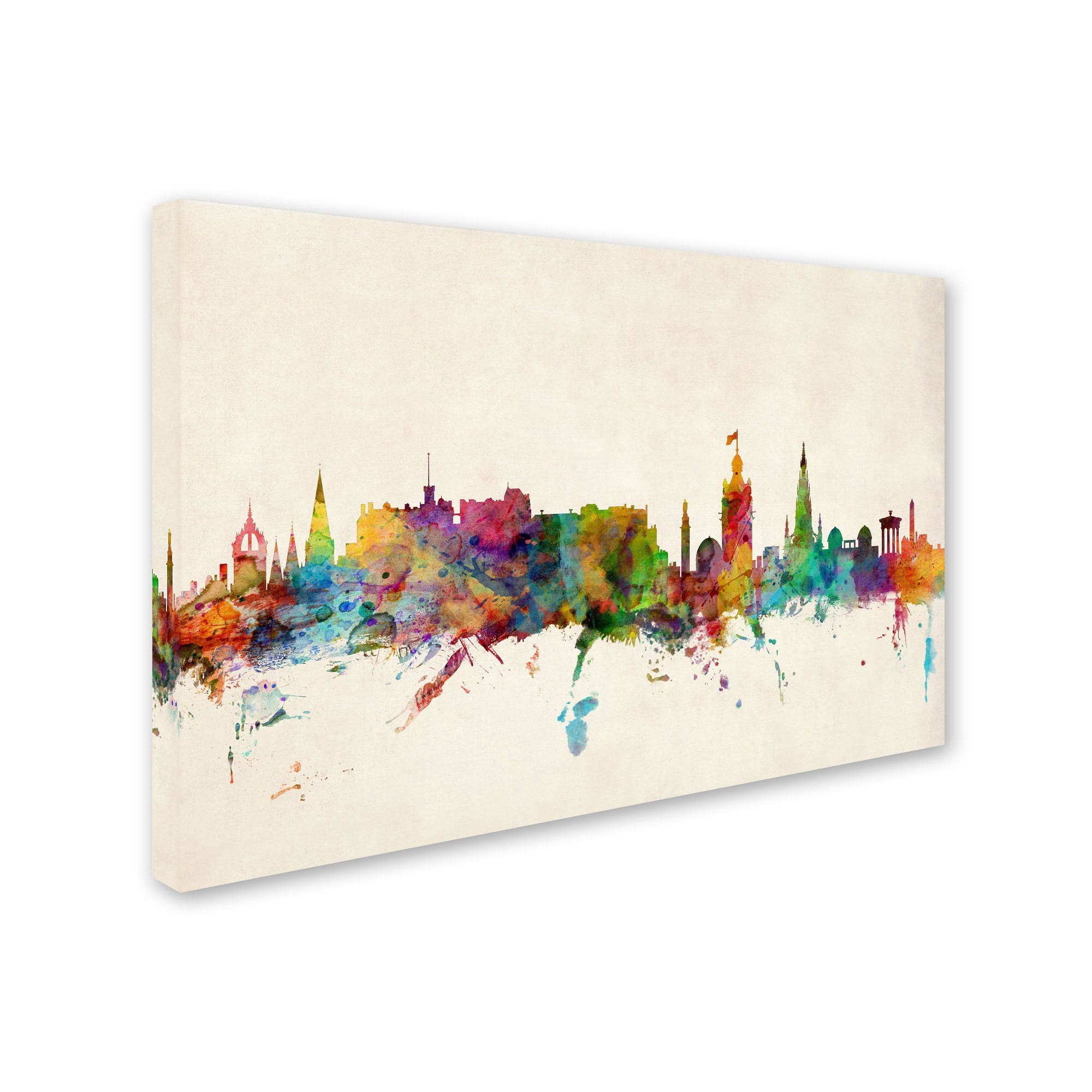 Trademark Fine Art "Edinburgh Scotland Skyline III" Canvas Art by Michael Tompsett