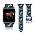 thumbnail image 1 of Compatible Con Lindos Dibujos Animados De Animales De Caballo Apple Watch 38/40/41/42/44/45 Mm Para Mujeres Y Hombres, Silicona Suave, Regalos De Animales De Caballo, Decoraciones, Pulsera De Repuesto, 1 of 5