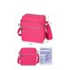 thumbnail image 2 of Luxtrada - Bolso bandolera informal de nailon, impermeable, con bolsillos con cremallera para mujer (rojo rosa), 2 of 8