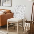 thumbnail image 6 of Boho Gray Flower Chair Back Covers, Removable Chair Covers for Dining Chairs Set of 6, Washable Chairs Slipcovers Back Seat Protector for Wedding Party 19"x20", 6 of 9
