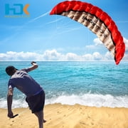 HENGDA KITE for Children and Adults 98inch Dual Line Stunt Parafoil Kites Soft Red Material Nylon
