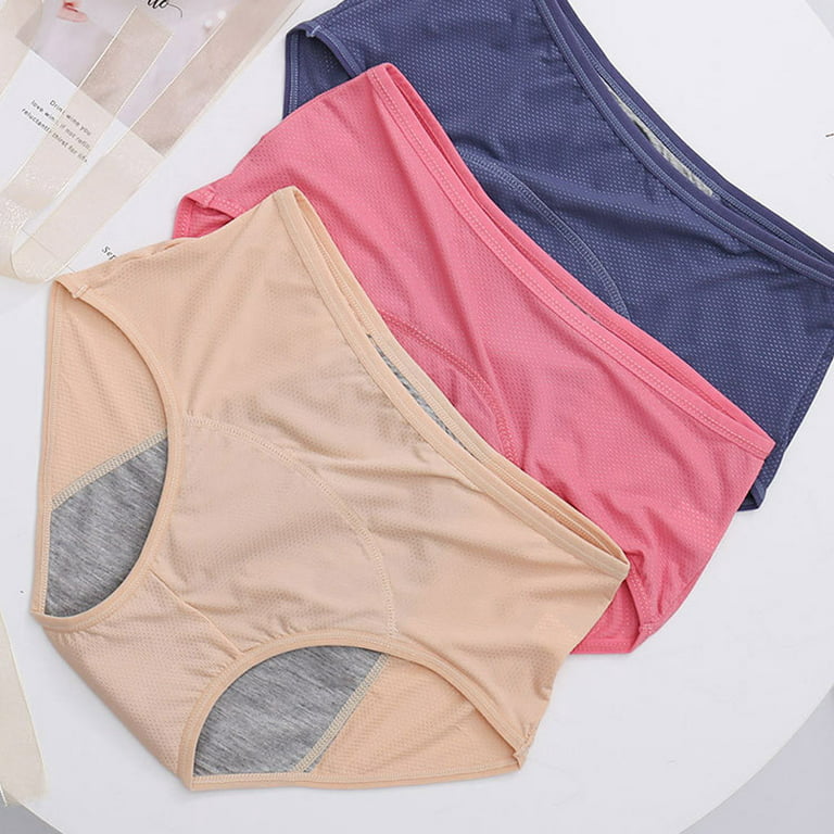 OLIKEME Pack Leak Proof Period Panties Menstrual Underwear Women