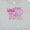 thumbnail image 4 of Inktastic Happy One Hundred Days of School Bow and Flowers Girls Toddler Dress, 4 of 5
