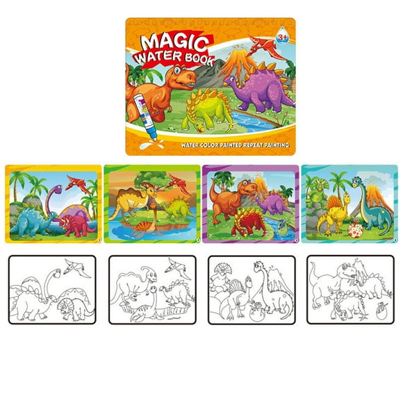 Rewenti Water Coloring & Doodle Book Early Education Water Painting Pages Reusable Gifts for Boys and Girls Summer Fall Savings Christmas Gifts