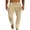 Beige, variant on XINPING Khaki Pants for Men 34x28 Straight Fit Golf Casual Pants Elastic Waistband -Resistant Flat-Front Chino Pant