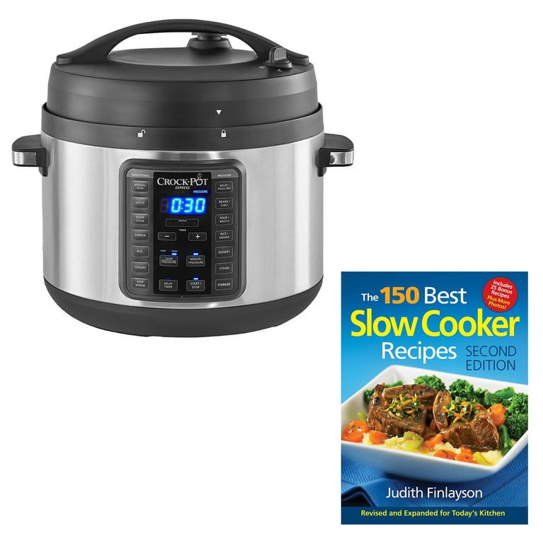 Crock-Pot Multi Function 10 Qt Express Slow Cooker Bundle w/ Cookbook 