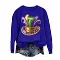 thumbnail image 5 of ClodeEU Women Holiday Mardi Gras Sweatshirts,Casual Fashion Long Sleeve Sequin Sweatshirt A-Blue,Womens Plus XL, 5 of 6