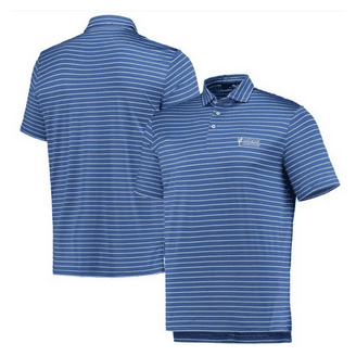 RLX ネイビー/ホワイトストライプ ポロシャツ RLX ネイビー/ストライプ ポロシャツ RLX ラルフローレン 青と白の