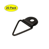 Uxcell 30 x 16mm Black Metal D-Ring Picture Hanger, 20 Pack