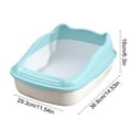thumbnail image 3 of Semi-Enclosed Cat Litter Box with Scoop & Sifter,Large Open Top Litter Pan for Cats,Non-Slip Leak-Proof Plastic Tray,High Sides Reduce Tracking,Easy Clean Litter Box for Indoor Cats, 3 of 6