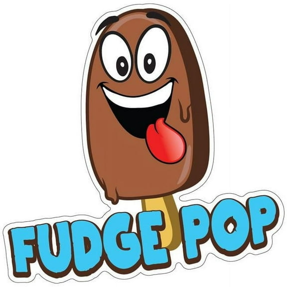 SignMission 8 in. Decal Concession Stand Food Truck Sticker - Fudge Pop