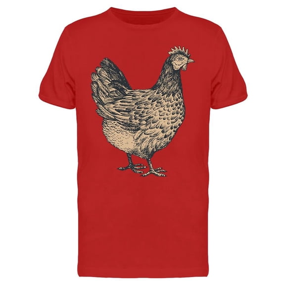Graphical Drawn Chicken T-Shirt Men -Image by Shutterstock, Male x-Large