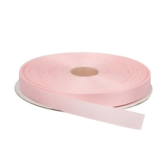 Topenca Supplies 1/2 Inches x 50 Yards Double Face Solid Grosgrain Ribbon Roll, Baby Pink