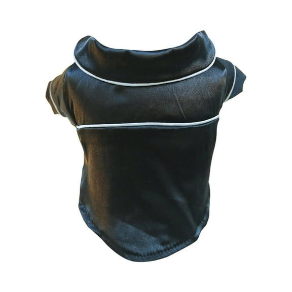 Soft Silk Sleepwear for Small Dogs/Cats, Lapel Loungewear, Button-Up Puppy Pajamas