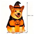 thumbnail image 3 of ZENVIVE Freestanding Lighted Dog Blow Mold Halloween Decor, Corgi Statue with Witch Hat Pumpkin Design, Cute Resin Light Decor with Warm LED Glow for Indoor, Outdoor, Yard, Patio, Garden & Display, 3 of 9