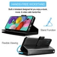 thumbnail image 5 of Galaxy A51 Case, [5G Version] Galaxy A51 Wallet Case,Takfox ID Cash Credit Card Slots Holder Pouch Folio Flip PU Leather Cover Shell Kickstand Detachable Magnetic Hard Case & Lanyard - Black, 5 of 7