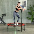 thumbnail image 2 of Soozier Mini-Trampoline Intérieur de 45 Pouces, avec Lumière DEL et Poignée Ajustable, Rouge, 2 of 10