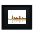 thumbnail image 2 of Trademark Fine Art "Milwaukee Wisconsin Skyline" Canvas Art by Marlene Watson Black Matte, Black Frame, 2 of 5