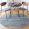 thumbnail image 2 of SAFAVIEH Kilim Sharlene Striped Area Rug, Blue/Ivory, 6' x 6' Round, 2 of 8