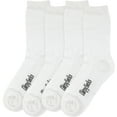 thumbnail image 2 of BambooMN Men's Rayon From Bamboo Fiber Thin with Thick Sole Dress Casual Comfortable Socks - White - Men's Shoe Size 10-14 - 4 Pairs, 2 of 7