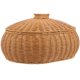 thumbnail image 2 of Cesta tejida con tapa, cesta para el hogar, cesta para guardar comida, pan, frutas y huevos., 2 of 5