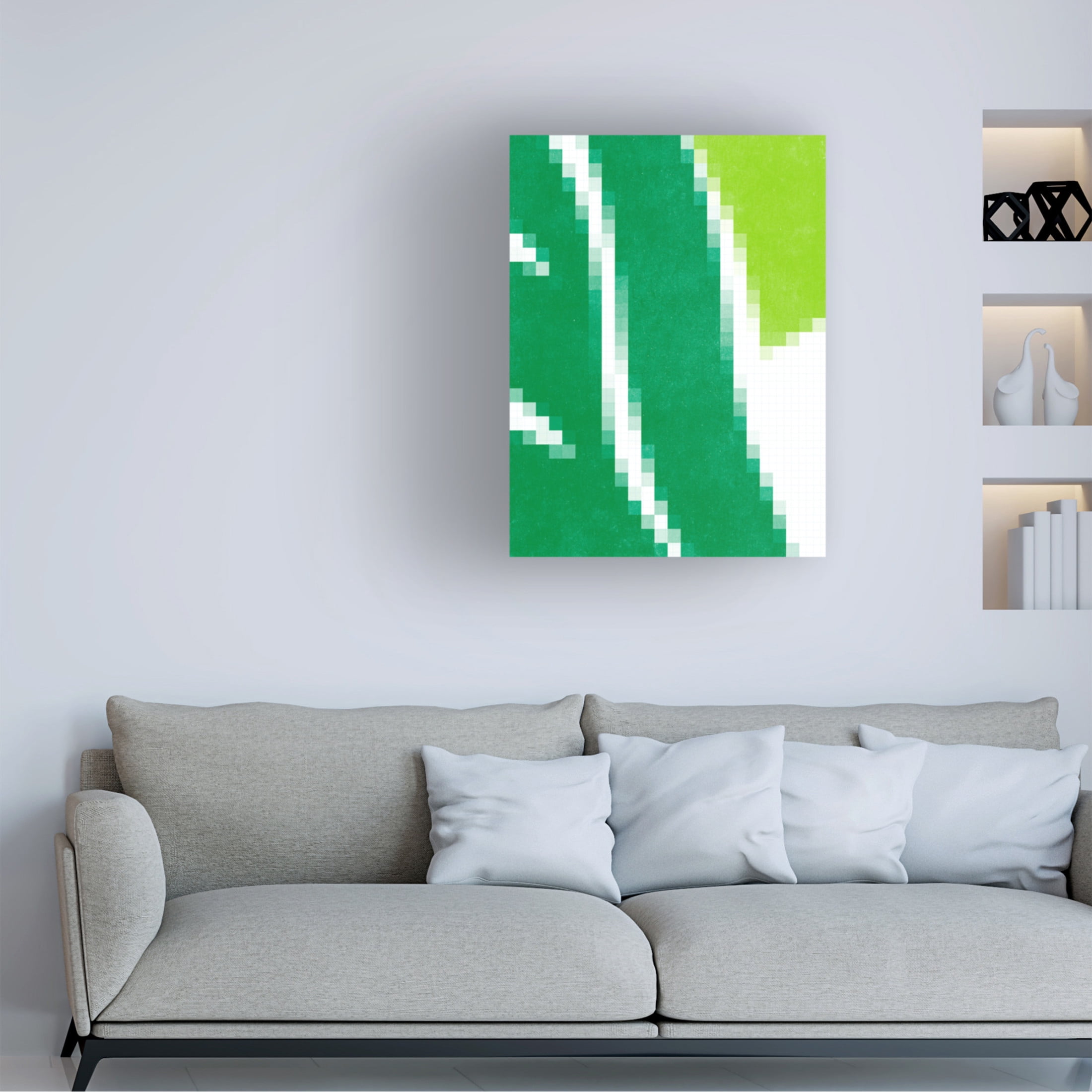 Trademark Fine Art June Erica Vess Pixel Leaves I Canvas Wall Art