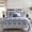 Denim, variant on Levtex Home - Adare Taupe Quilt Set - Full/Queen Quilt and Two Standard Shams - Bordered Floral - Taupe, Grey and Cream - Quilt (88x92in.) and Shams (20x26in.) - Reversible - Cotton