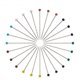 thumbnail image 1 of Handmade Diy Sewing Jewelry Accessories Positioning Needle Colored White Glass Head Pearl Pin 38mm (500pcs), 1 of 3