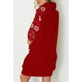 thumbnail image 4 of Pink Queen 2025 Christmas Chunky Knit Turtleneck Sweater Dress with Pockets, 4 of 6
