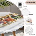 thumbnail image 3 of Christmas Round Tablecloth for 36-44 Inch Tables,Fitted Table Cover with Elastic Edge,Playing Sleds Skiing Dog Winter Xmas Holiday Waterproof Outdoor Table Cloth Protector for Patio Garden Dinner, 3 of 9