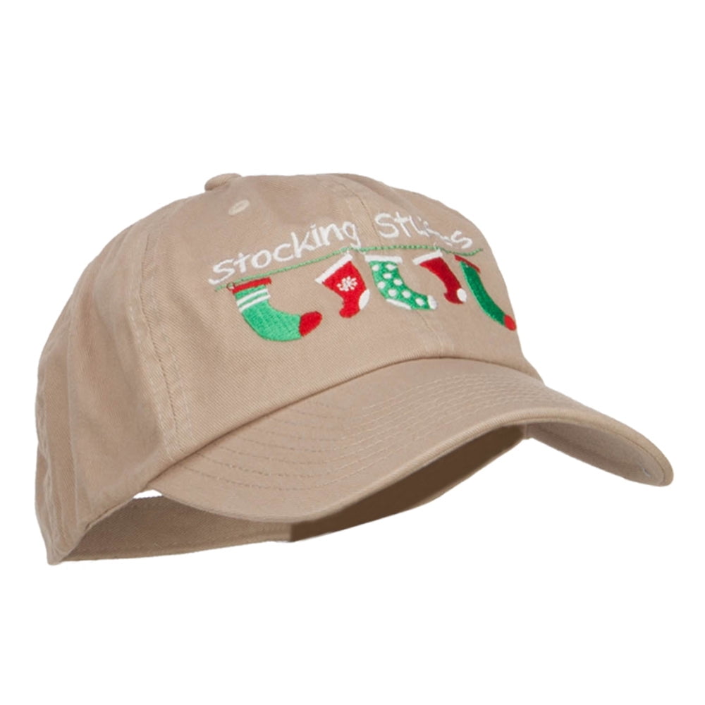 Stocking Stuffers Embroidered Low Cap - Khaki OSFM