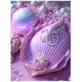 thumbnail image 1 of New Flower 5d Diy Diamond Painting Purple Shell Full Square Romantic Beach Pearl Diamond Embroidery Mosaic Cross Stitch EE3243round 80X110cm Gao Jinjia LED, 1 of 2