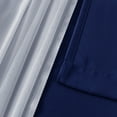 thumbnail image 4 of Hiasan Mix & Match Blackout Curtains with Sheer Overlay, Thermal Insulated Privacy Double Layer Room Darkening Window Curtains for Bedroom, Living Room, 2 Panels with Tiebacks, Navy Blue, 52W X 84L, 4 of 7
